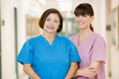 medical workers smiling
